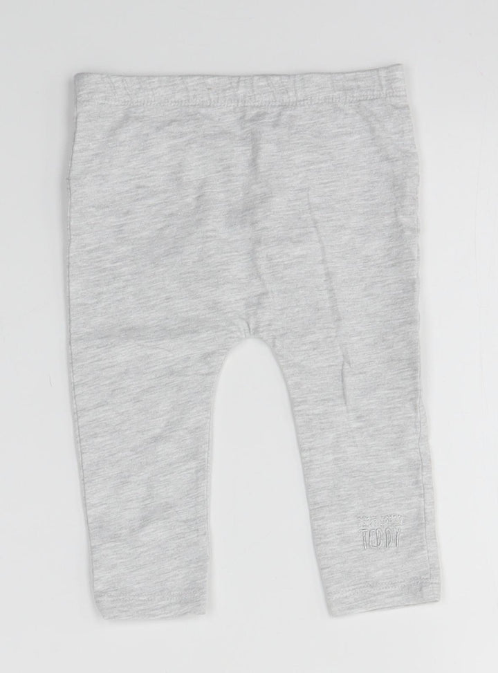 F&F Baby Grey   Jogger Leggings Size 6-9 Months  - Me to you