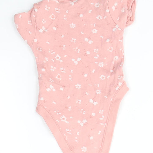 George Baby Pink Floral  Babygrow One-Piece Size 0-3 Months