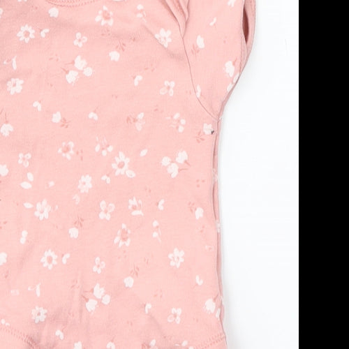 George Baby Pink Floral  Babygrow One-Piece Size 0-3 Months