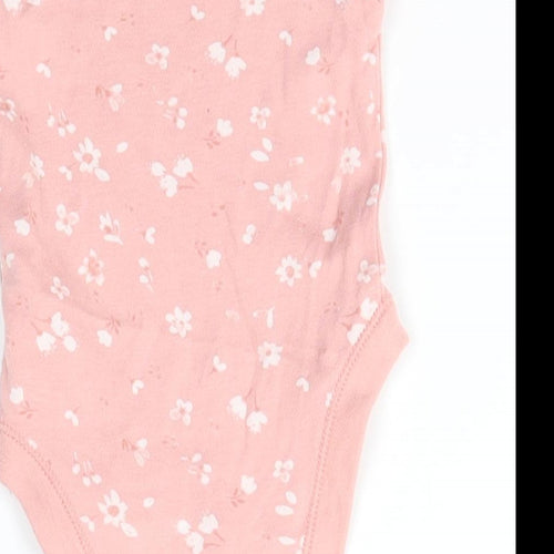 George Baby Pink Floral  Babygrow One-Piece Size 0-3 Months