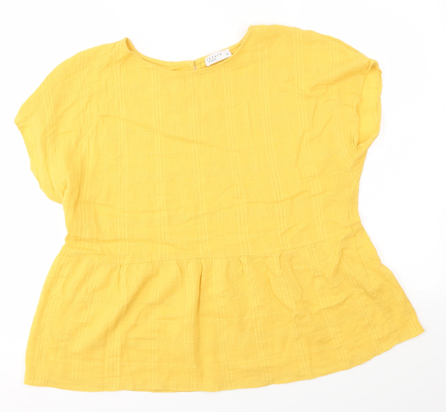 Matalan Womens Yellow   Basic Blouse Size 14