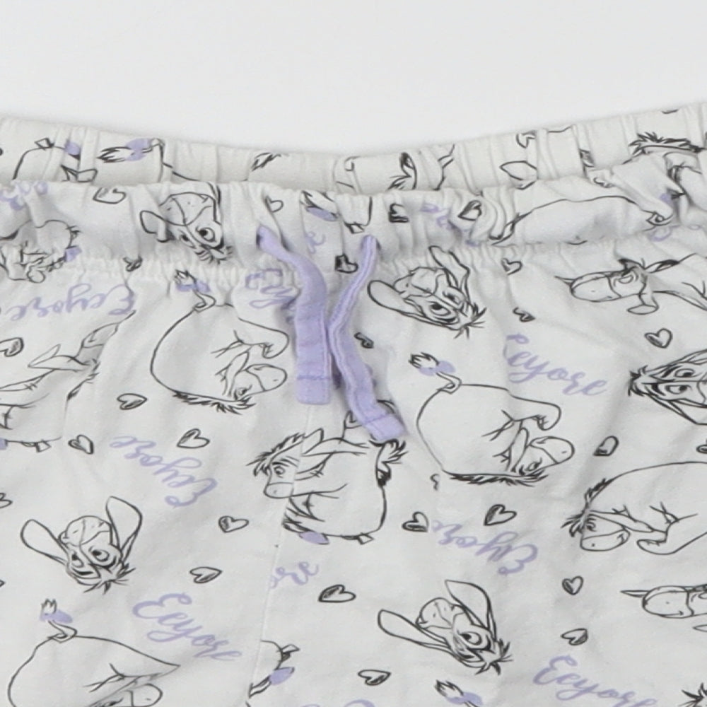 Disney Womens White Solid   Pyjama Pants Size S  - Eeyore