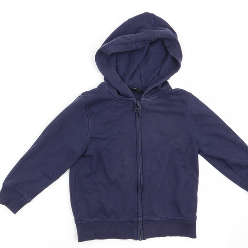 George Boys Blue   Full Zip Hoodie Size 3-4 Years