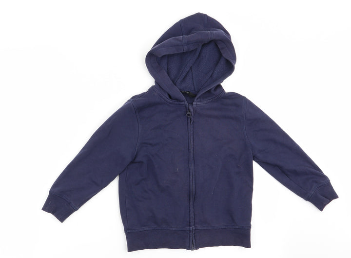 George Boys Blue Full Zip Hoodie Size 3-4 Years