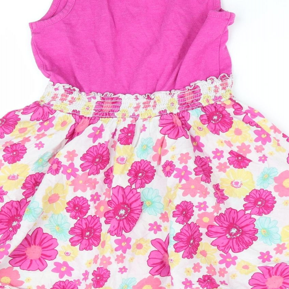 Love me I'm gorgeous Girls Pink Floral  Fit & Flare  Size 5 Years