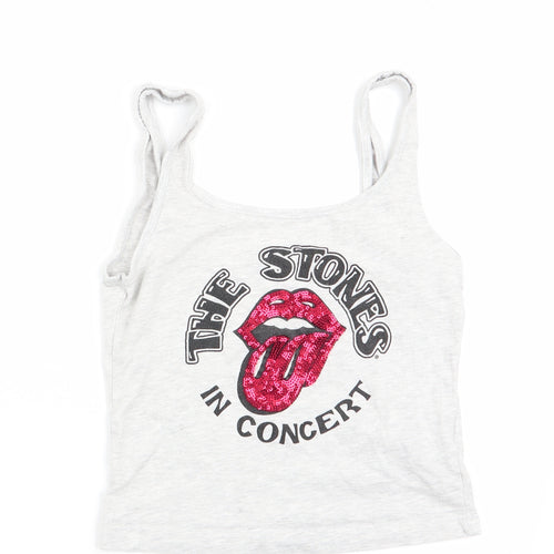 Love to Lounge Womens Grey Solid   Pyjama Top Size XS  - The Stone's Sequins