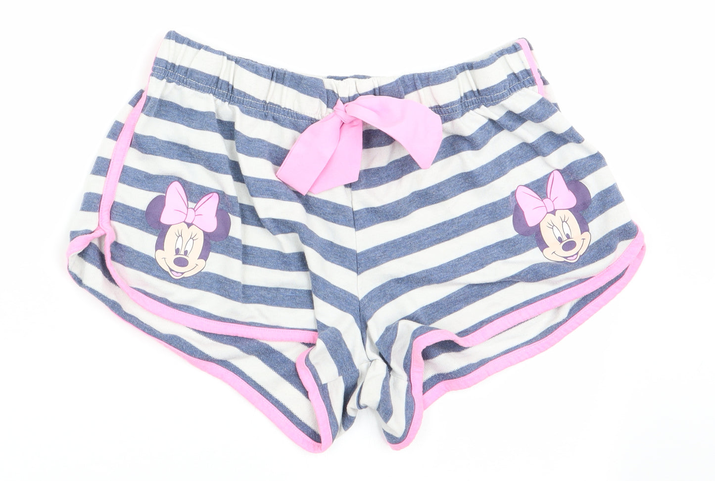 Love to Lounge Womens Blue Striped   Sleep Shorts Size S  - Minnie Mouse
