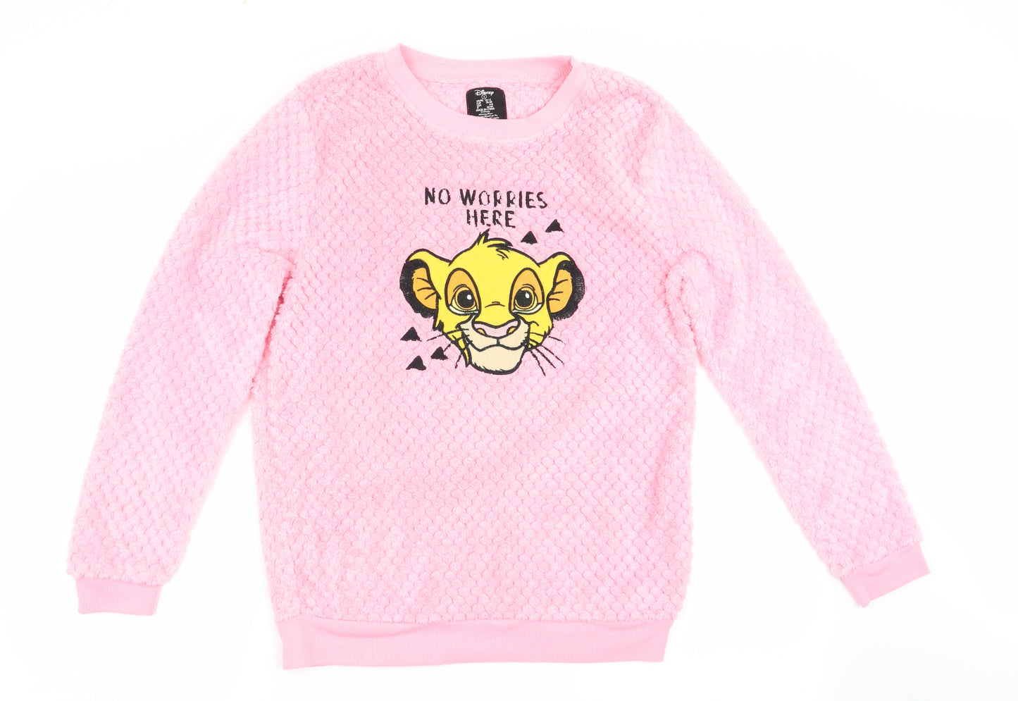 Love to Lounge Womens Pink Animal Print   Pyjama Top Size S  - No worries here Tiger Face