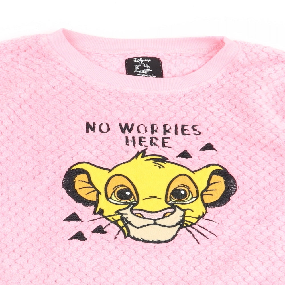 Love to Lounge Womens Pink Animal Print   Pyjama Top Size S  - No worries here Tiger Face