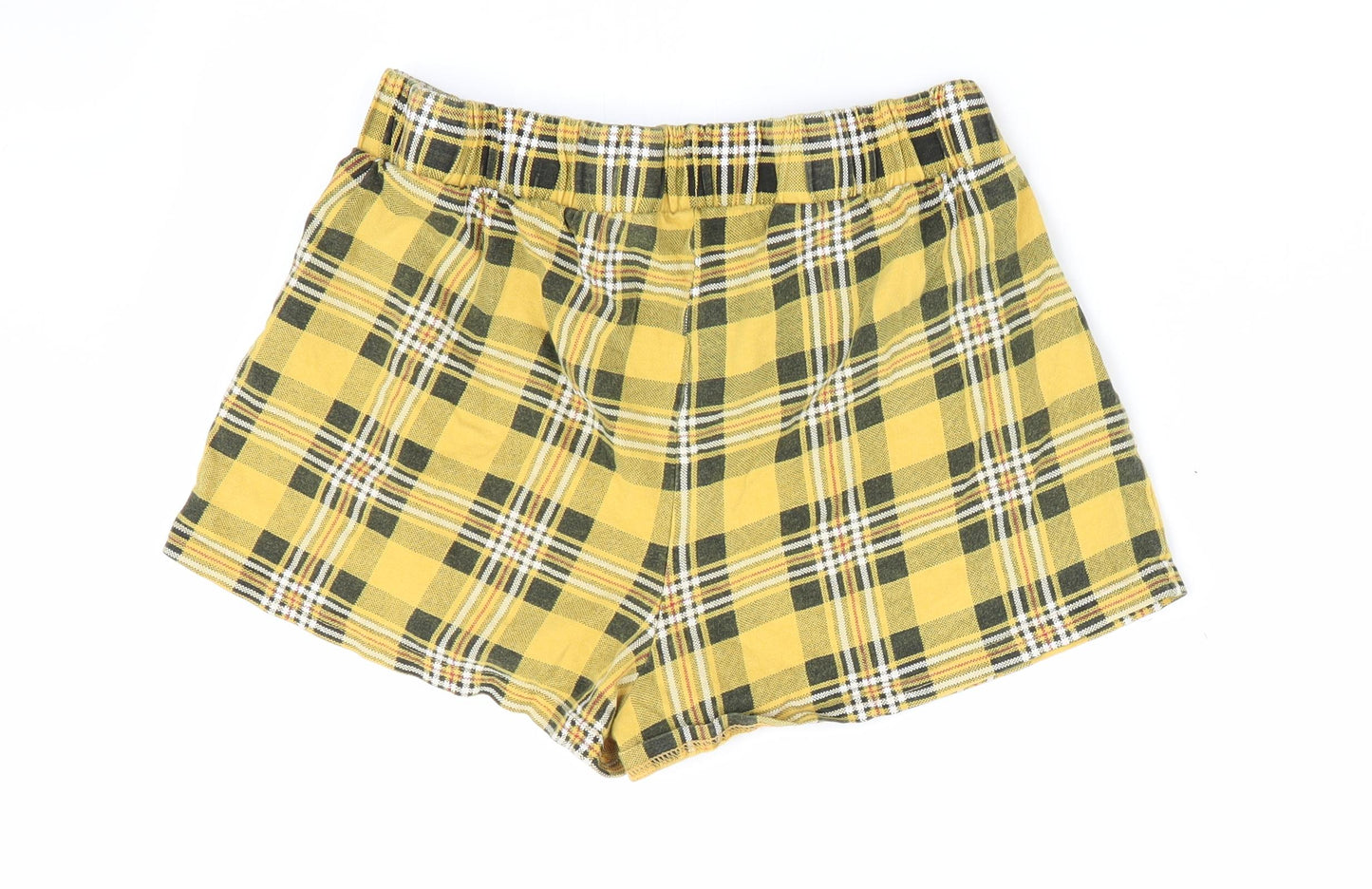 New Look Womens Yellow Check   Sleep Shorts Size M