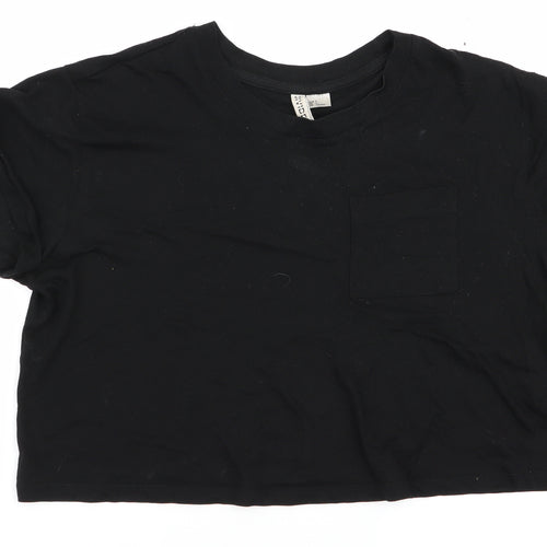 Divided Womens Black   Basic T-Shirt Size 6