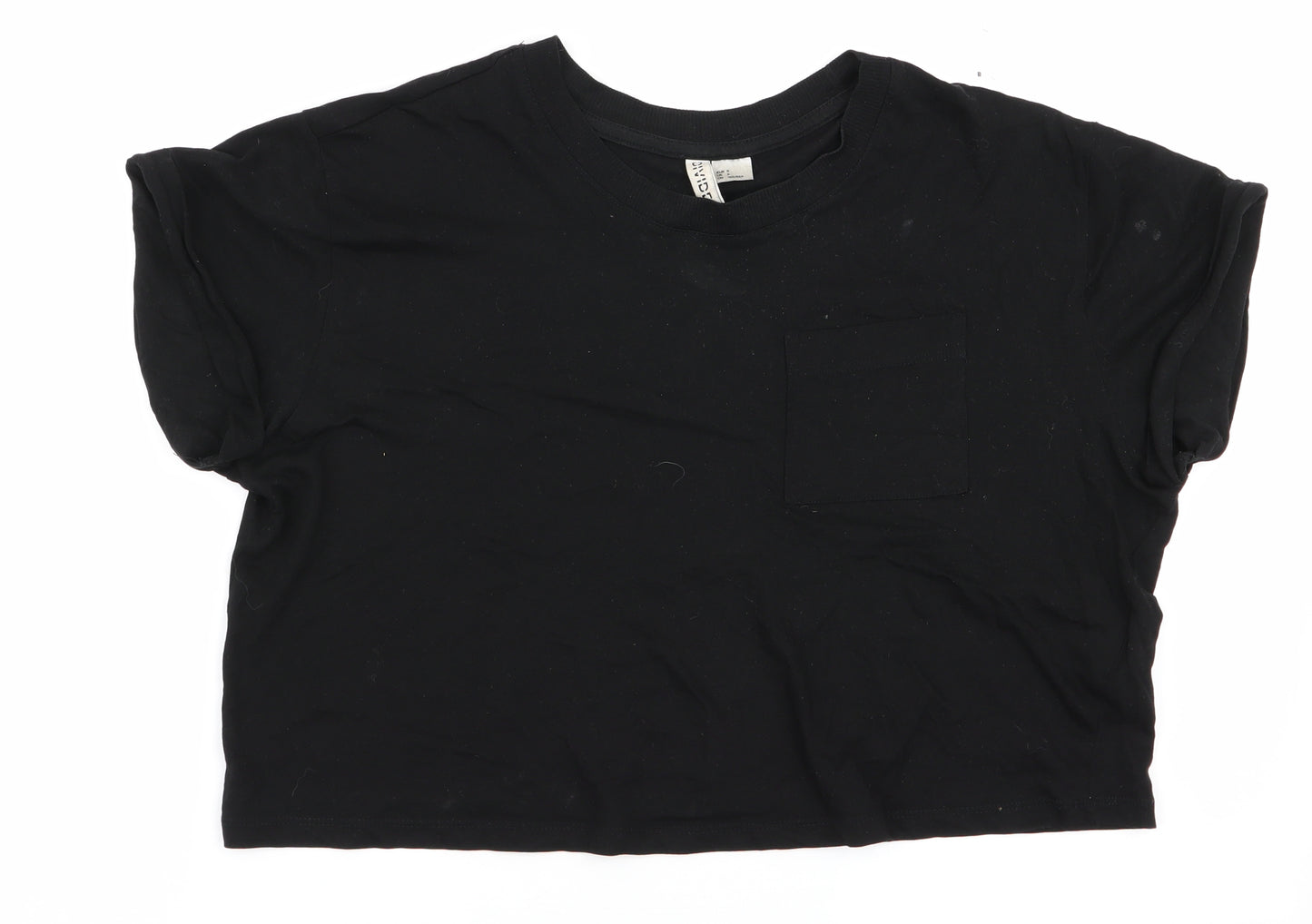 Divided Womens Black   Basic T-Shirt Size 6