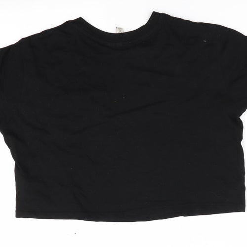 Divided Womens Black   Basic T-Shirt Size 6