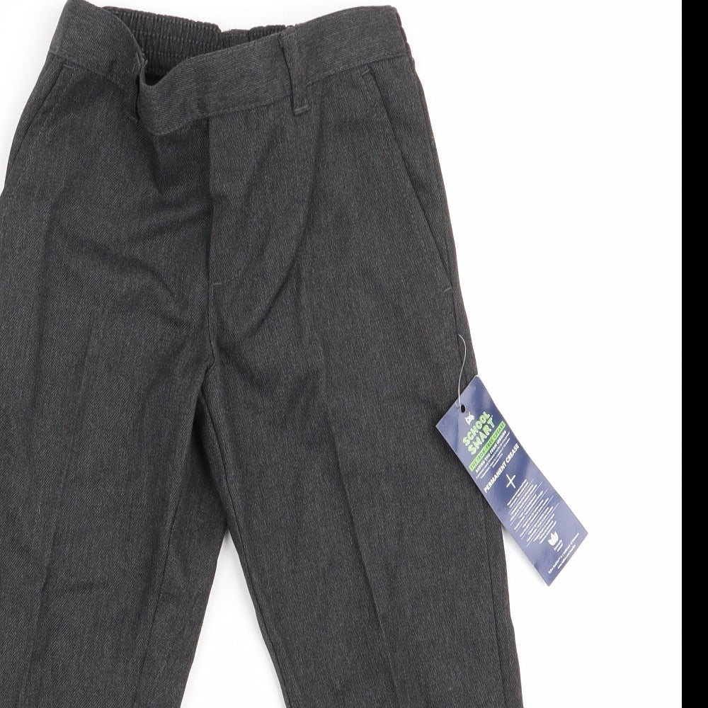 George Boys Grey   Dress Pants Trousers Size 3-4 Years - Back Elastication