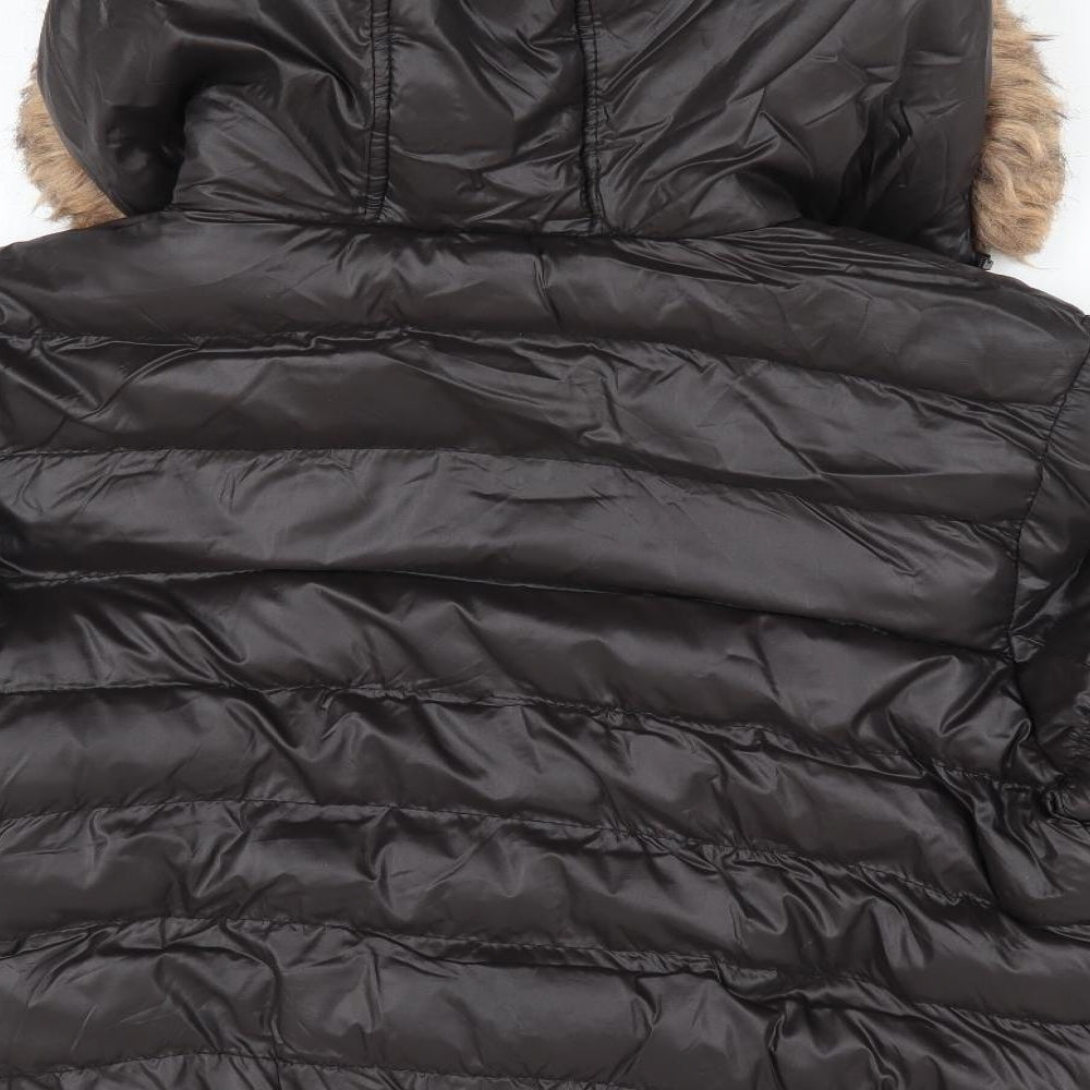Boohoo Womens Black   Anorak Coat Size 12