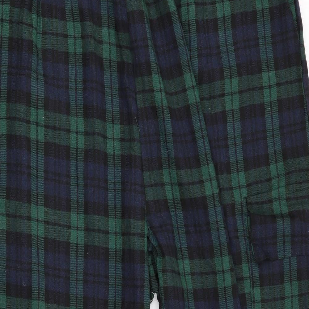 SheIn Womens Green Check  Jogger Trousers Size 4XL L27.5 in