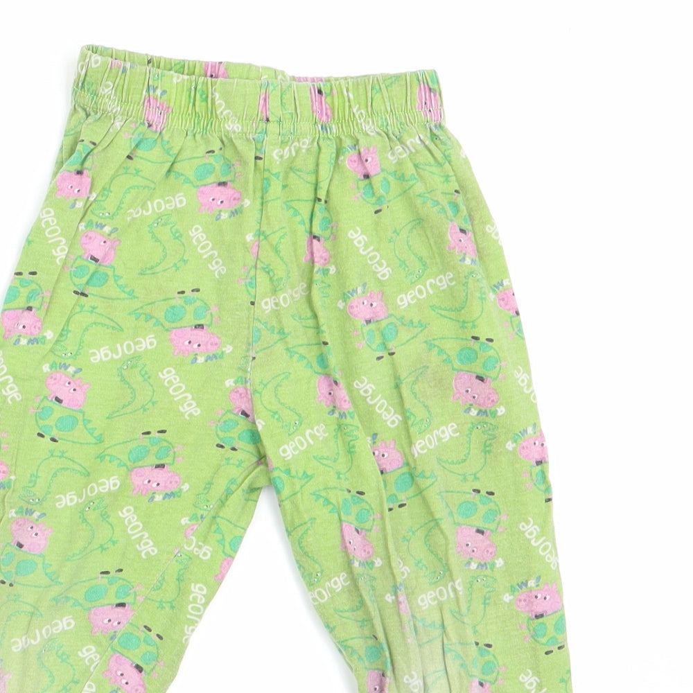 George Girls Green Animal Print   Pyjama Pants Size 2-3 Years  - Peppa Pig George