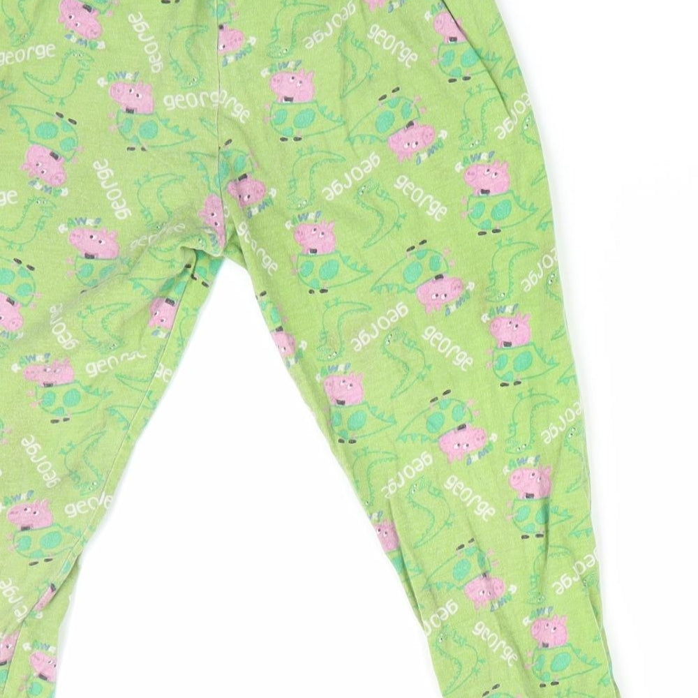 George Girls Green Animal Print   Pyjama Pants Size 2-3 Years  - Peppa Pig George