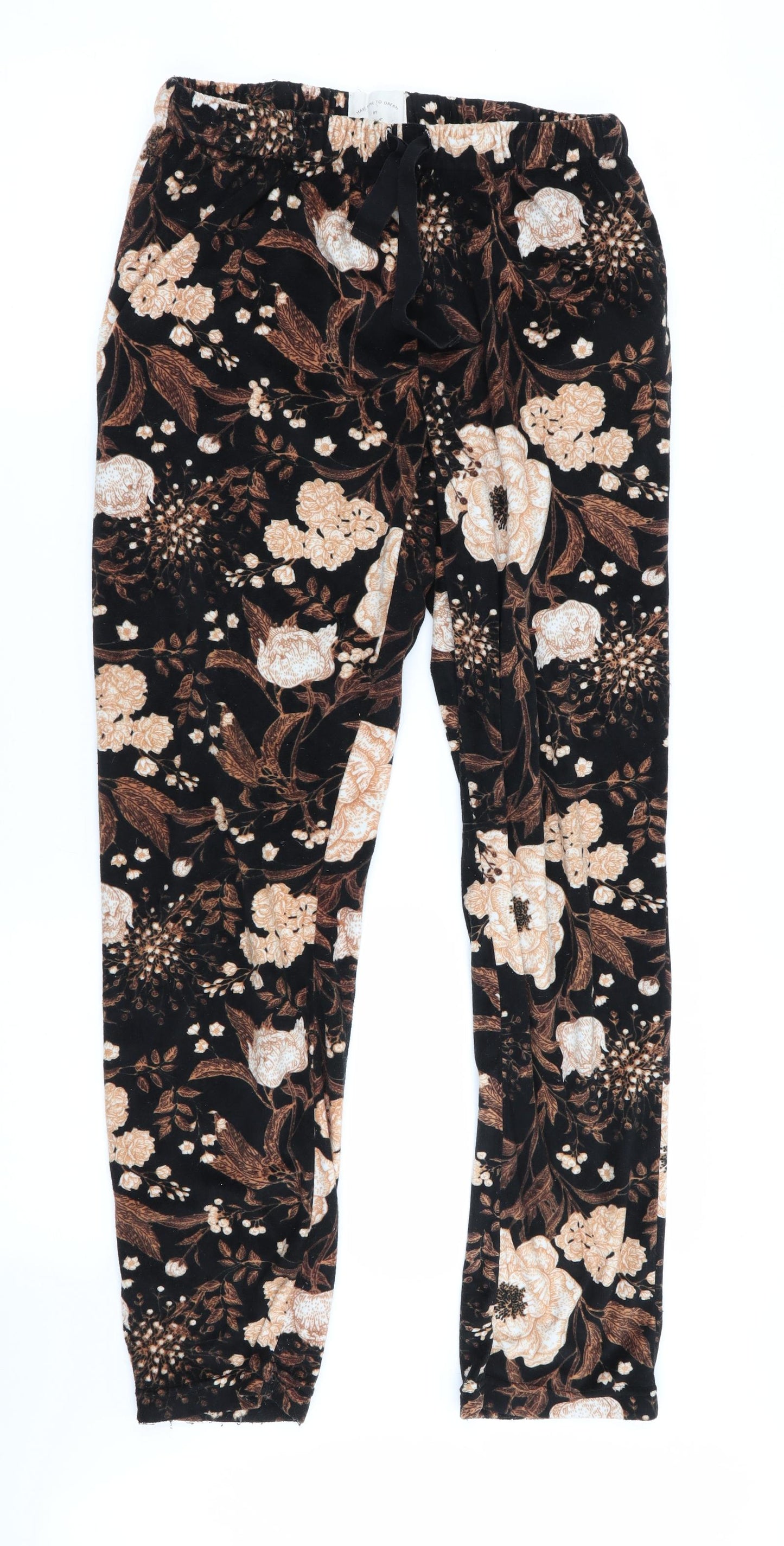 NEXT Womens Black Floral   Pyjama Pants Size S