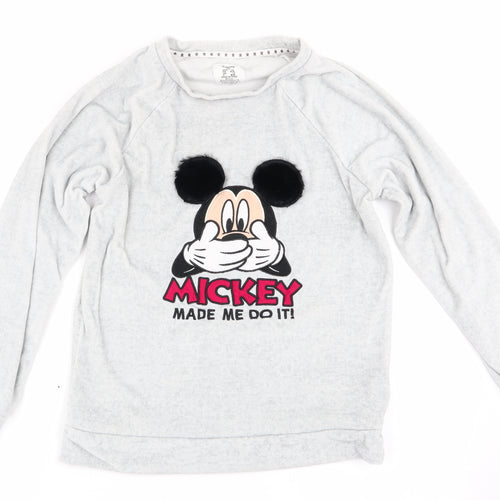 Love to Lounge Womens Grey Animal Print   Pyjama Top Size XS  - Mickey made me do it!