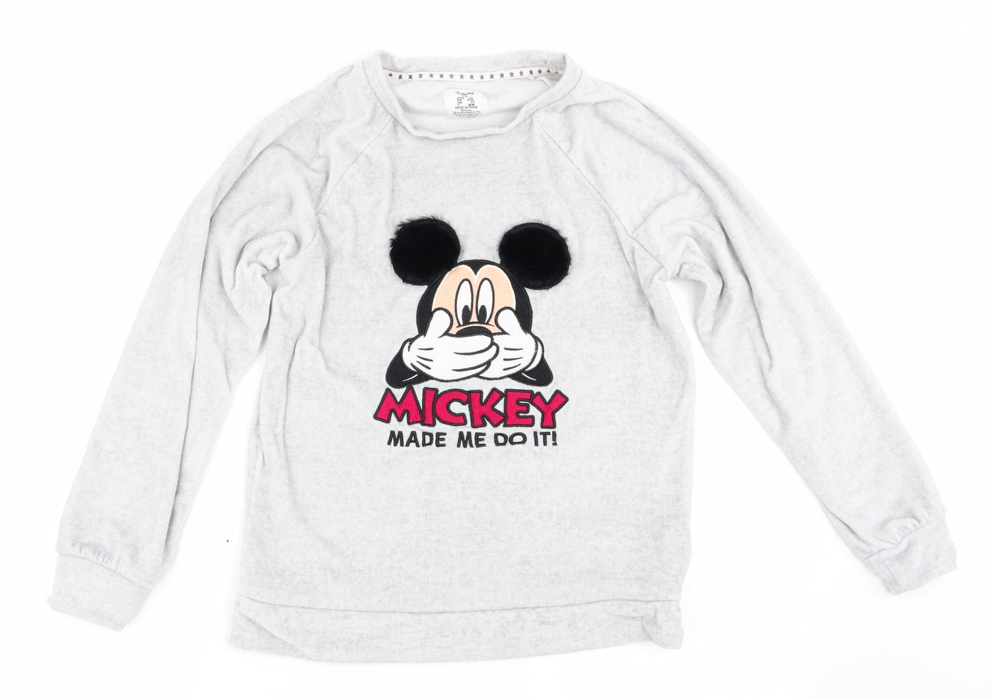Love to Lounge Womens Grey Animal Print   Pyjama Top Size XS  - Mickey made me do it!