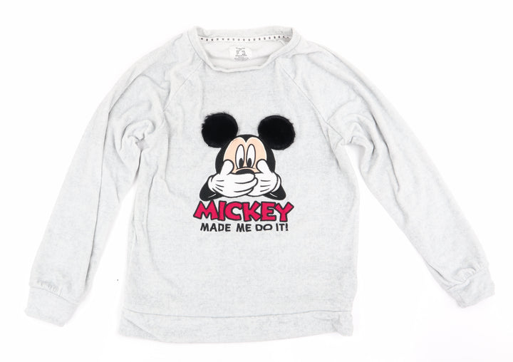 Love to Lounge Womens Grey Animal Print   Pyjama Top Size XS  - Mickey made me do it!