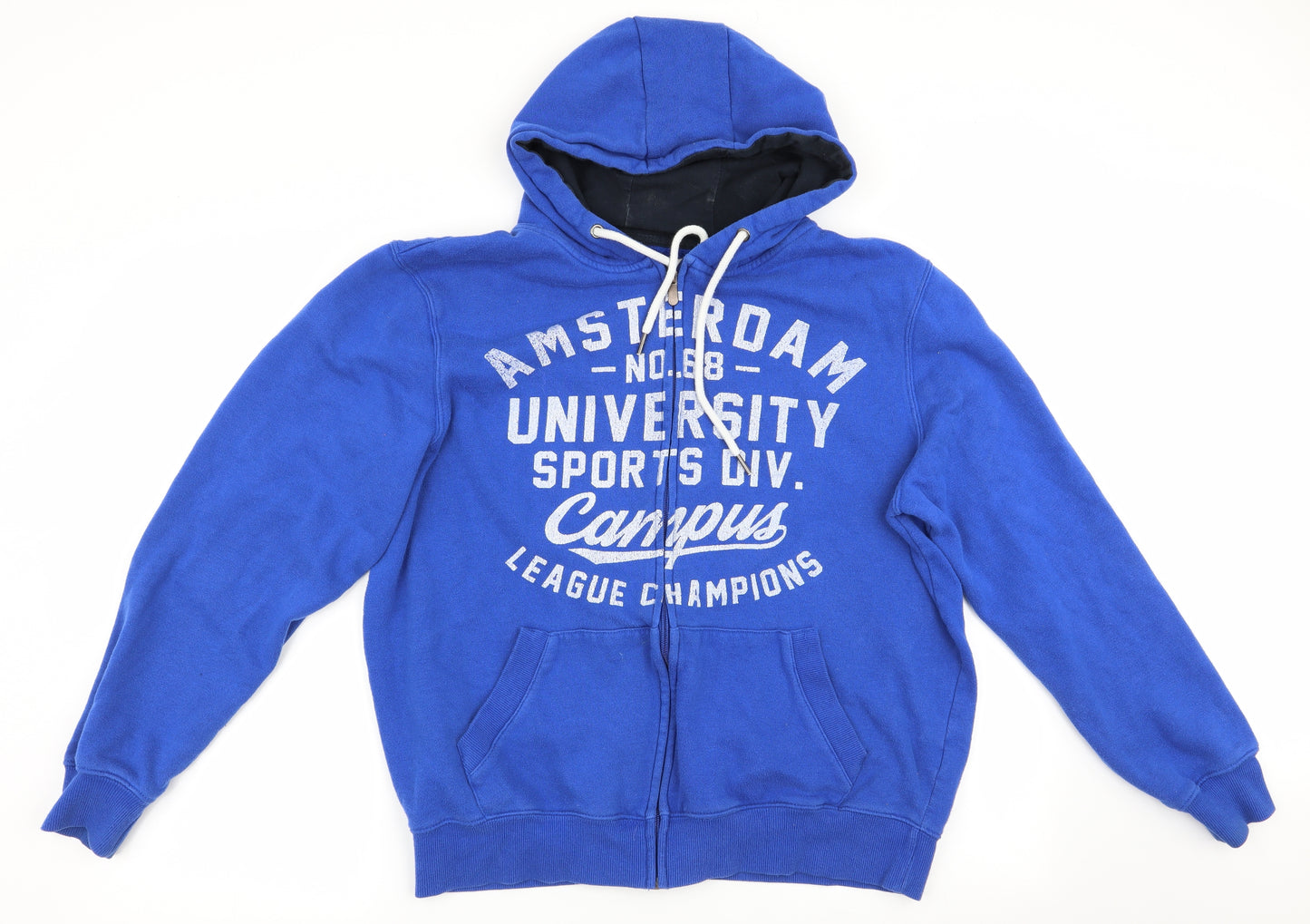Cedar Wood State Mens Blue   Full Zip Hoodie Size XL  - Amsterdam