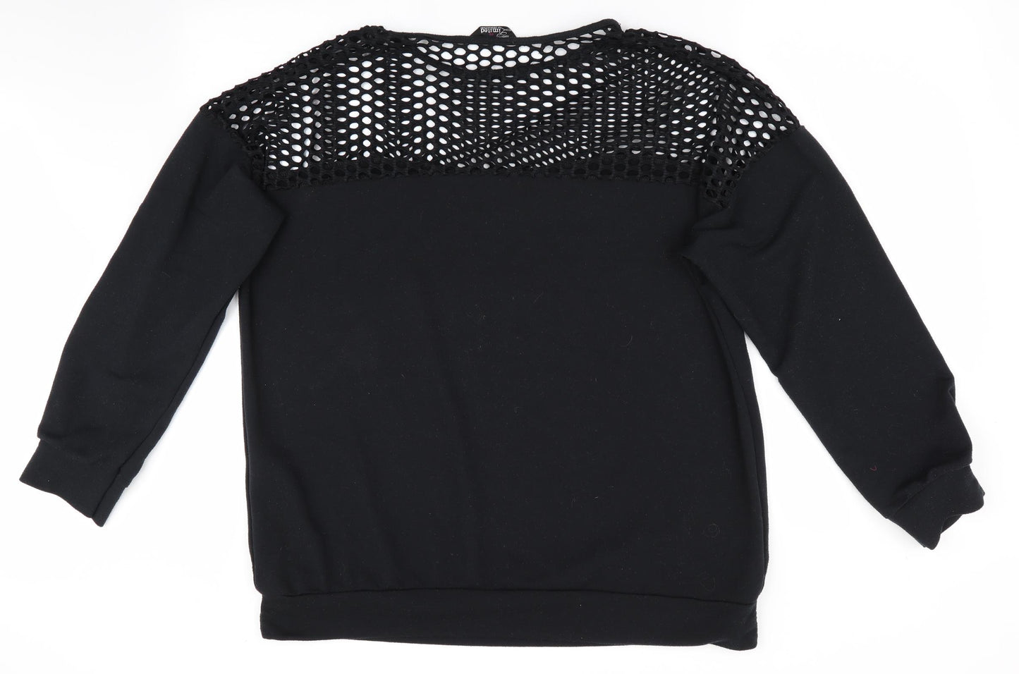 Limited Collection Womens Black   Pullover Sweatshirt Size 18