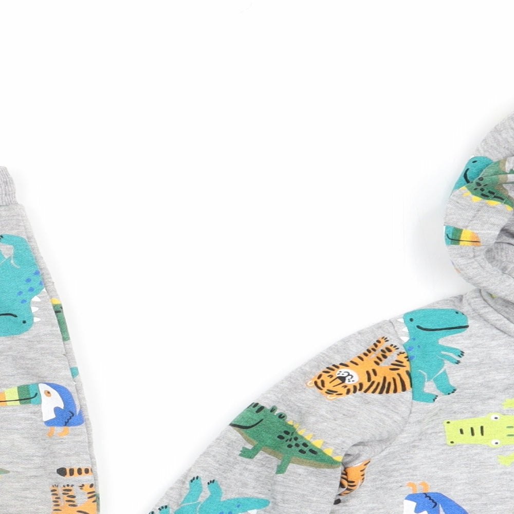 Fred & Flo Baby Grey Animal Print  Trousers Set Outfit/Set Size 12-18 Months  - Tracksuit - tigers