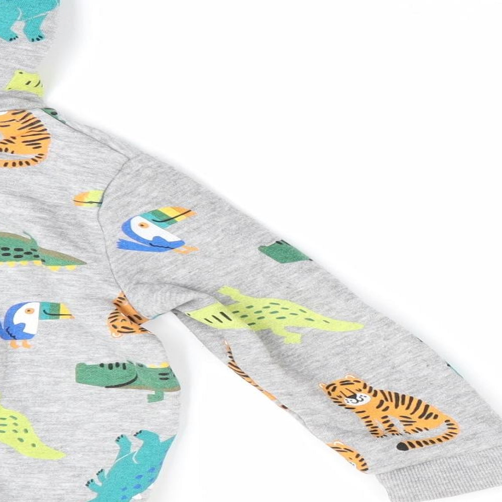 Fred & Flo Baby Grey Animal Print  Trousers Set Outfit/Set Size 12-18 Months  - Tracksuit - tigers