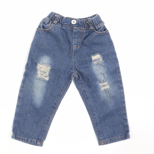 Foshan Boys Blue   Jogger Jeans Size 12-18 Months  - Distressed Jeans