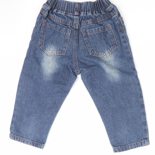 Foshan Boys Blue   Jogger Jeans Size 12-18 Months  - Distressed Jeans