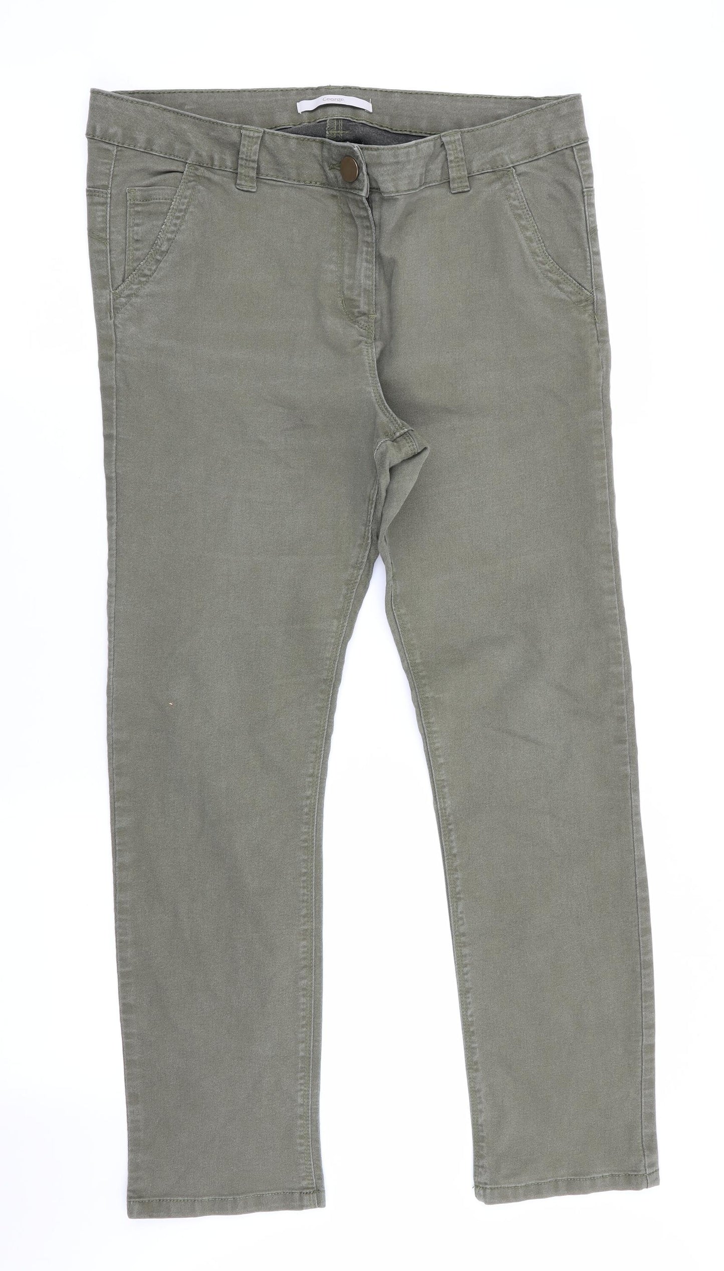 George Womens Green   Straight Jeans Size 14 L27 in