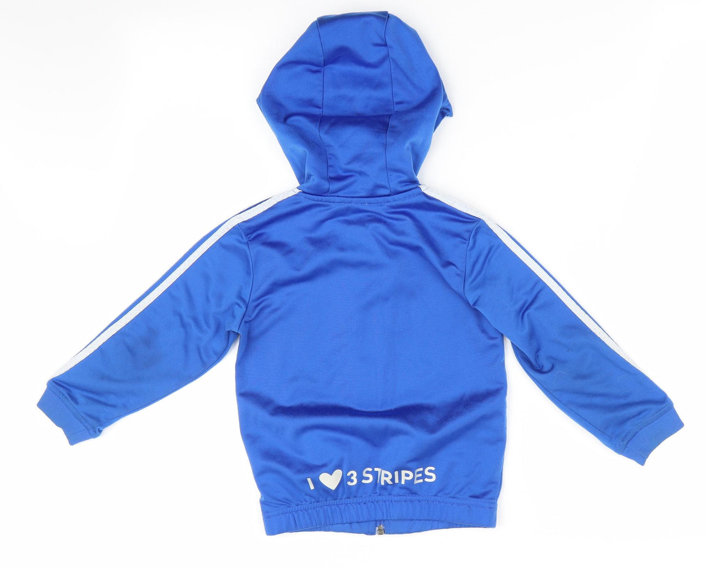 adidas Boys Blue   Full Zip Hoodie Size 3-4 Years