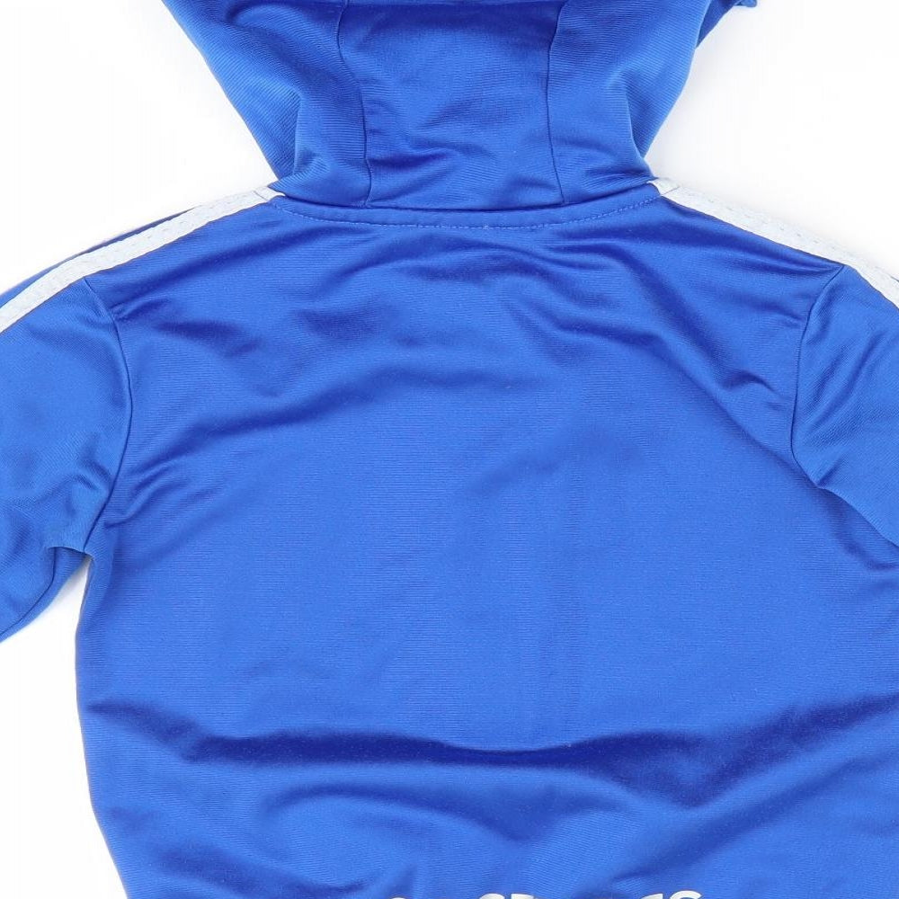 adidas Boys Blue   Full Zip Hoodie Size 3-4 Years