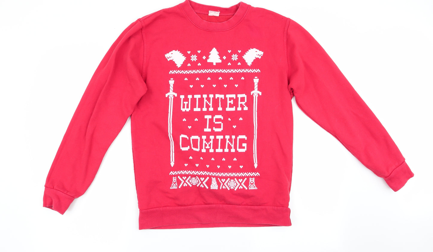 Stars & Stripes Womens Red   Pullover Sweatshirt Size M  - Winter is Coming