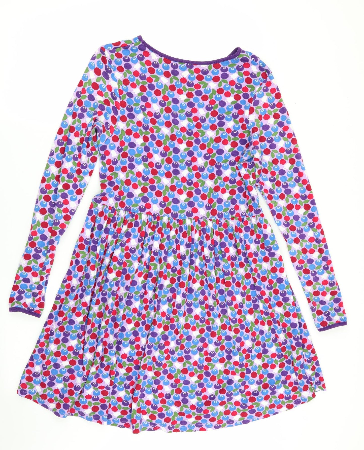 Duns Sweden Womens Purple Polka Dot Rayon Fit & Flare  Size S