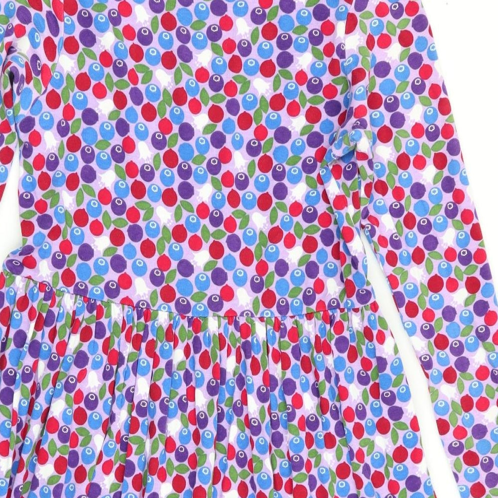 Duns Sweden Womens Purple Polka Dot Rayon Fit & Flare  Size S