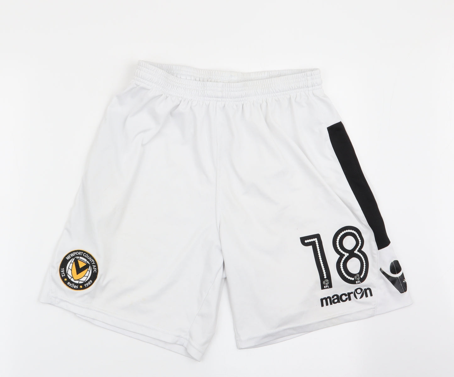Macron Mens White   Sweat Shorts Size L - Football shorts