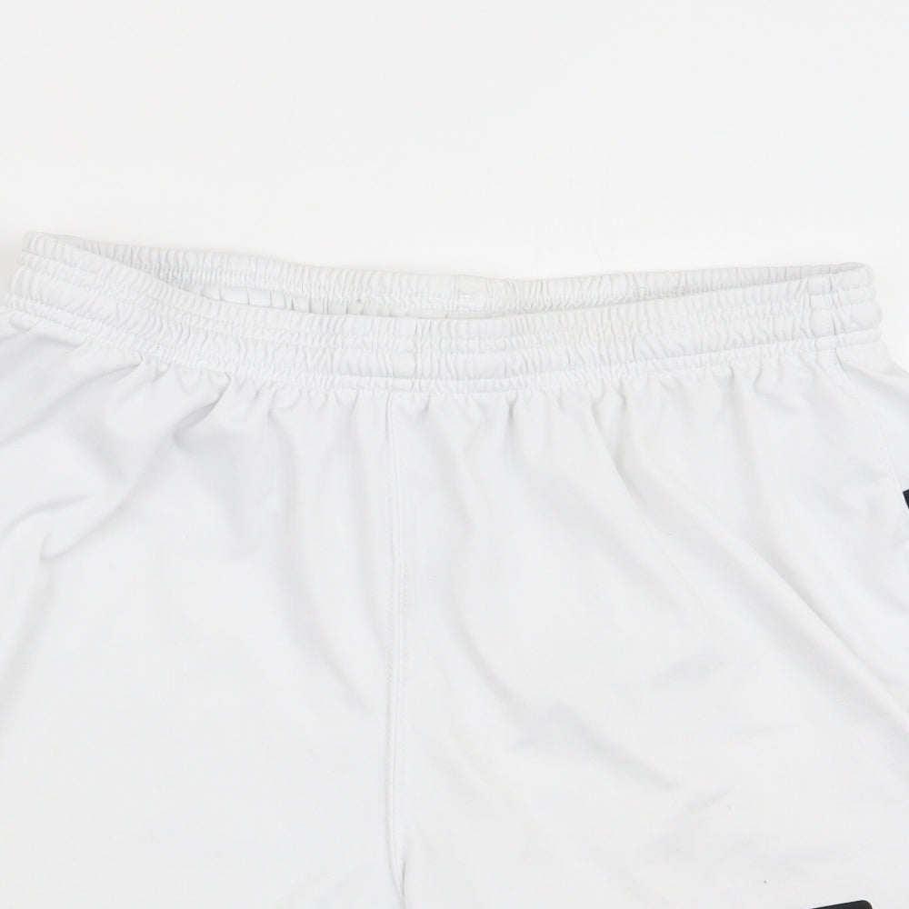 Macron Mens White   Sweat Shorts Size L - Football shorts