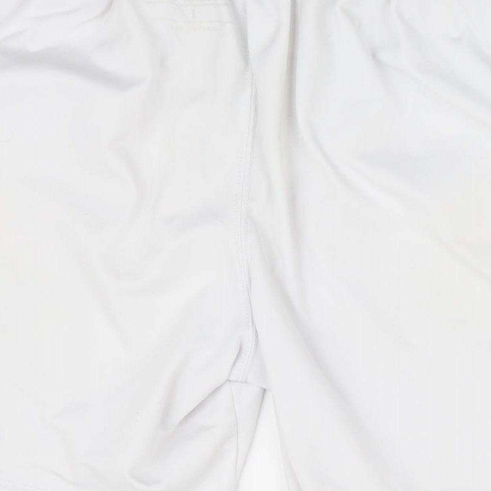 Macron Mens White   Sweat Shorts Size L - Football shorts