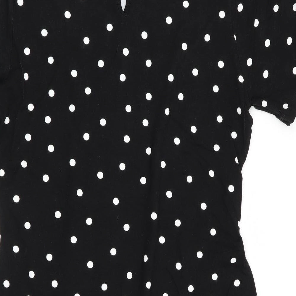 ASOS Womens Black Polka Dot  A-Line  Size 14