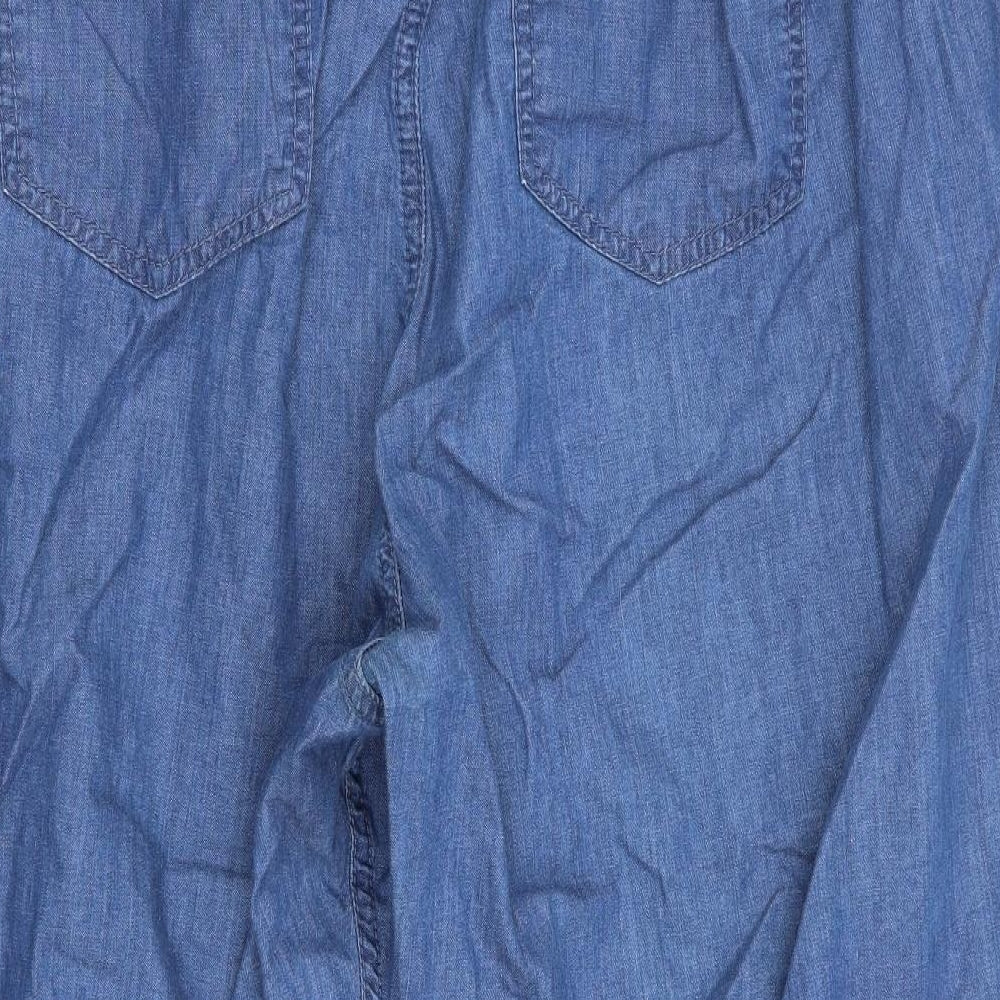 Love Yours Womens Blue   Pedal Pusher Trousers Size 24 L21 in - Denim look