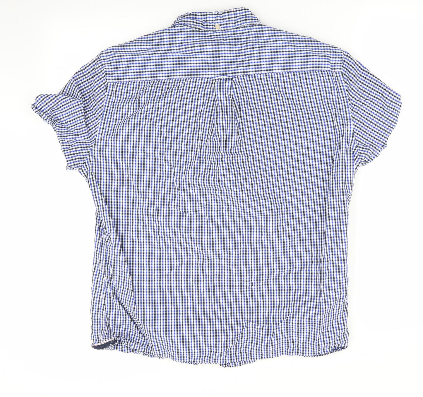 NEXT Mens Blue Check   Button-Up Size L