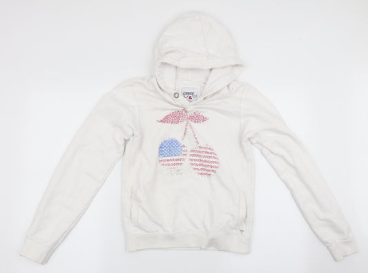 Perisp Girls White   Pullover Hoodie Size 12 Years  - Cherry