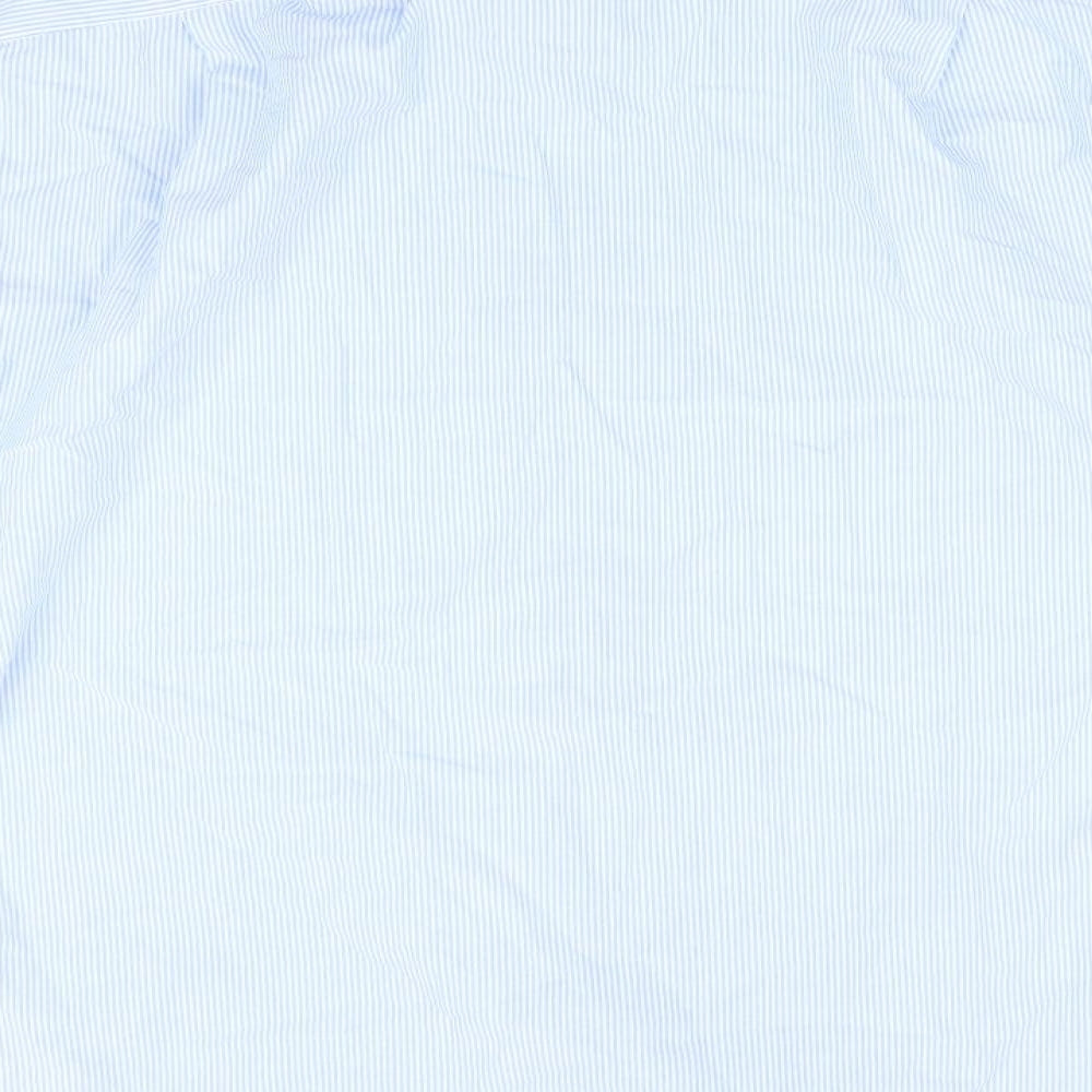 Taylor & Cutter Mens Blue Striped   Dress Shirt Size 15.5