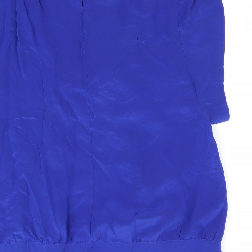 Warehouse Womens Blue   Tunic Blouse Size 12