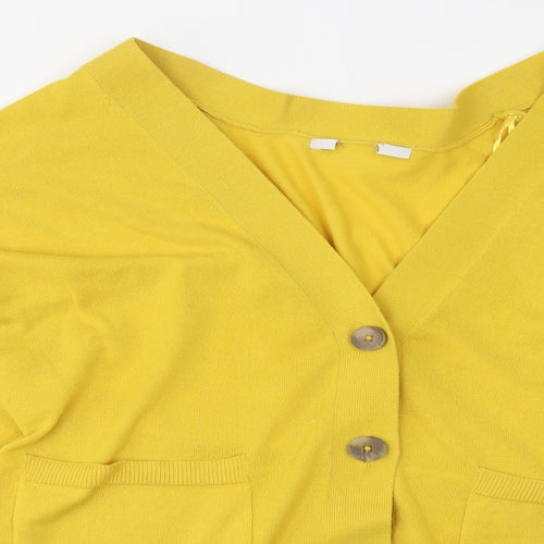 George Womens Yellow   Cardigan Jumper Size M