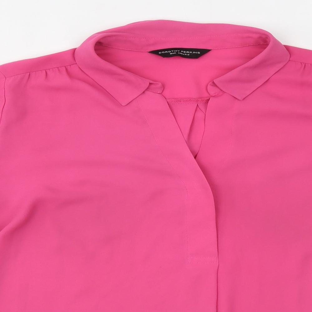 Dorothy Perkins Womens Pink   Basic Blouse Size 16