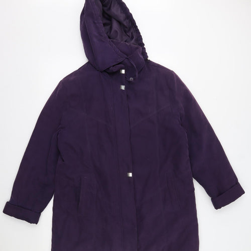 Klassik Womens Purple   Parka Coat One Size